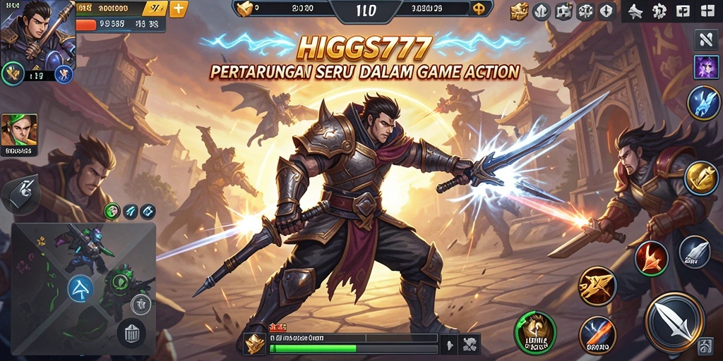Tangkapan layar HIGGS777 menampilkan aksi pertempuran yang mendebarkan.