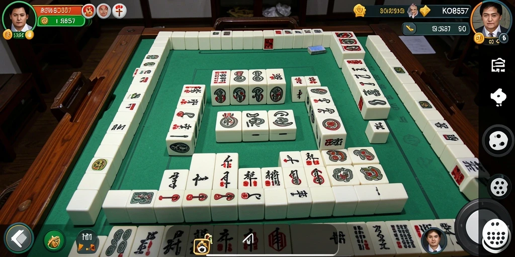 Tampilan gameplay seru di KO857 dengan desain Mahjong menarik.