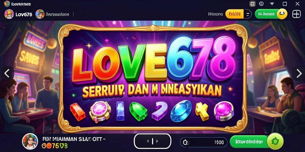 Tampilan gameplay menakjubkan dari LOVE678 yang penuh warna.