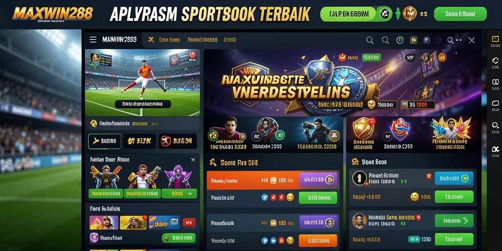 Tampilan menarik dari antarmuka aplikasi Sportsbook.