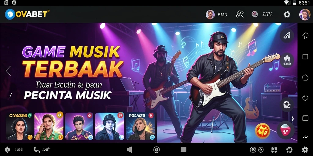 Tampilan screenshot permainan musik OVABET yang menarik dan interaktif.
