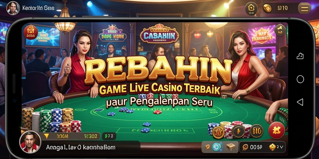 Tampilan menarik gameplay Live Casino di REBAHIN.