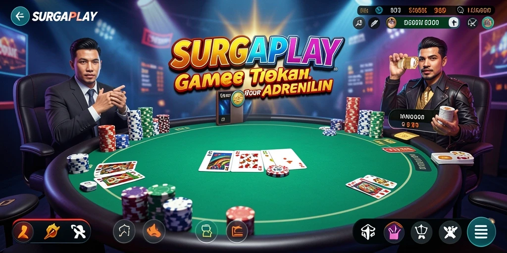 Tampilan gameplay poker yang seru di SURGAPLAY.