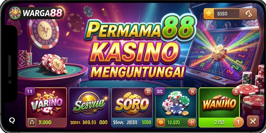 Screenshot gameplay WARGA88 menampilkan keseruan permainan Kasino.